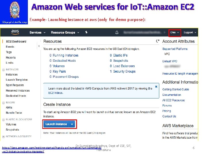 Amazon Web services for Io. T: : Amazon EC 2 Example- Launching instance at