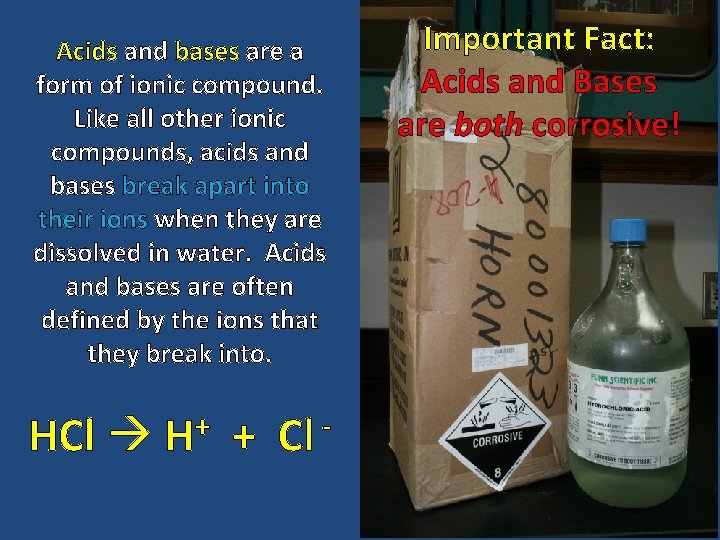 Acids and bases are a form of ionic compound. Like all other ionic compounds, Acids and bases are a form of ionic compound. Like all other ionic compounds,