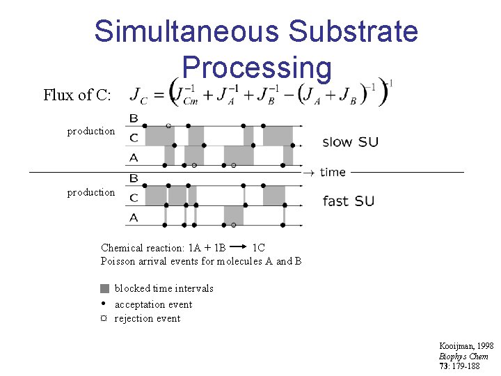 Simultaneous Substrate Processing Flux of C: production Chemical reaction: 1 A + 1 B