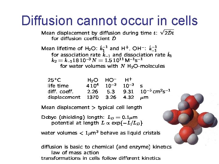 Diffusion cannot occur in cells 