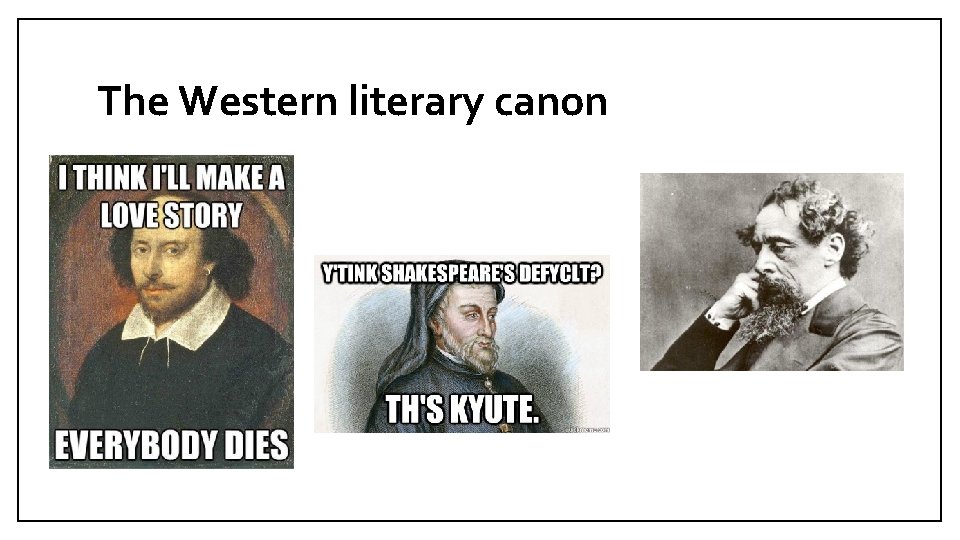 The Western literary canon 