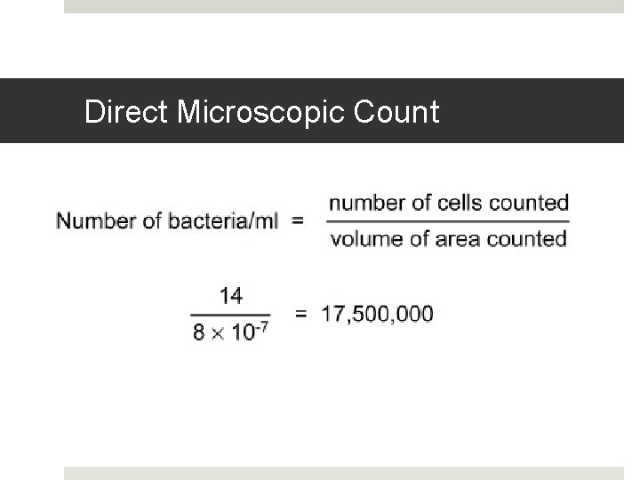 Direct Microscopic Count 