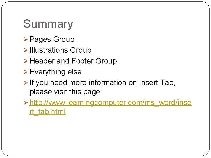Summary Ø Pages Group Ø Illustrations Group Ø Header and Footer Group Ø Everything Summary Ø Pages Group Ø Illustrations Group Ø Header and Footer Group Ø Everything