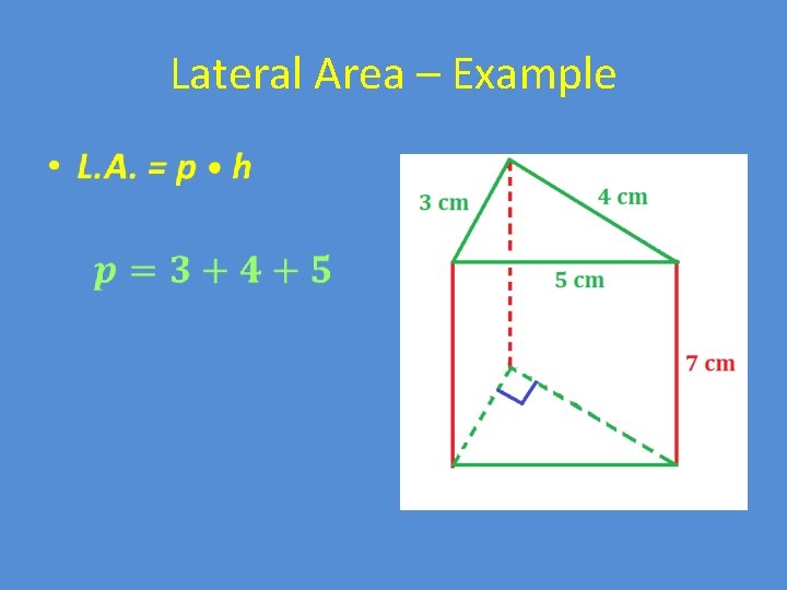 Lateral Area – Example • 