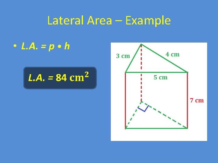 Lateral Area – Example • 