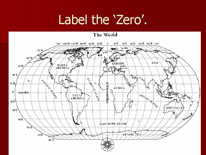 Label the ‘Zero’. 