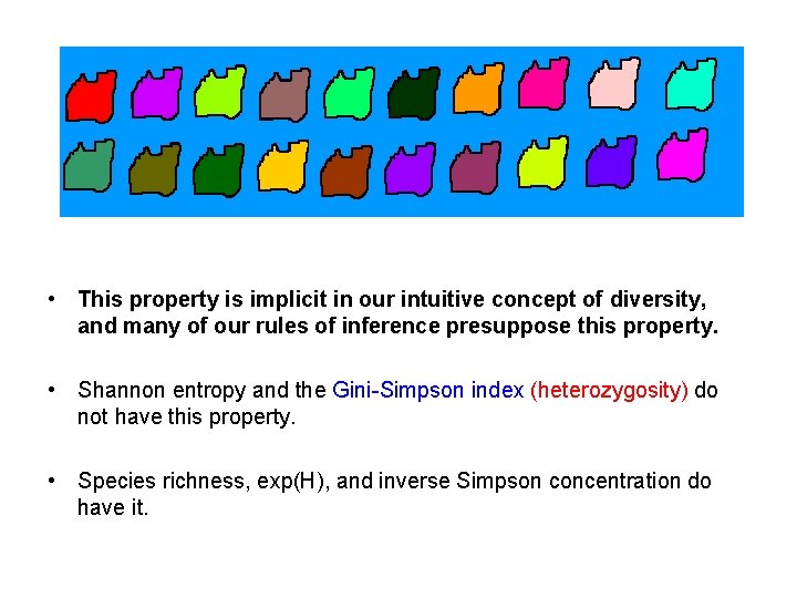  • This property is implicit in our intuitive concept of diversity, and many