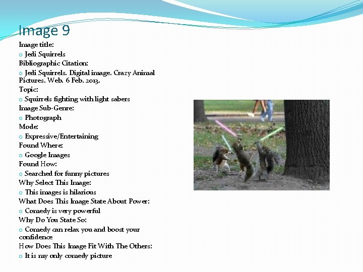 Image 9 Image title: o Jedi Squirrels Bibliographic Citation: o Jedi Squirrels. Digital image.