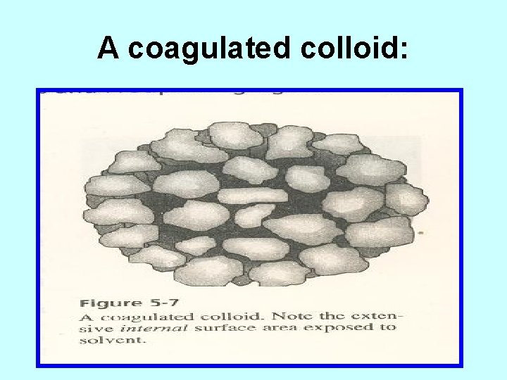 A coagulated colloid: 
