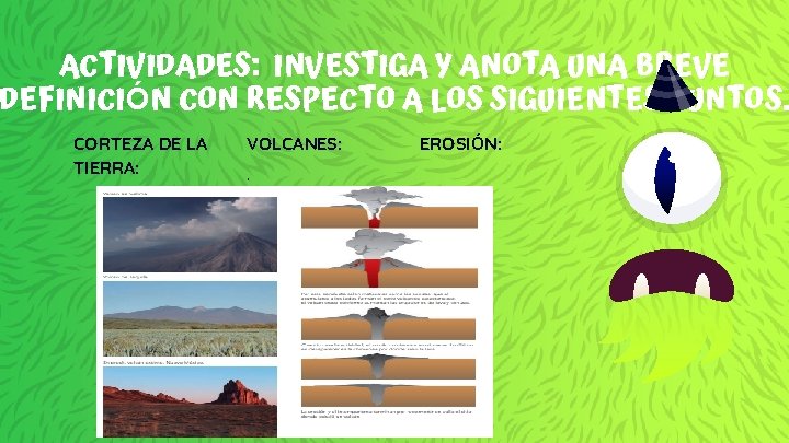ACTIVIDADES: INVESTIGA Y ANOTA UNA BREVE DEFINICIÓN CON RESPECTO A LOS SIGUIENTES PUNTOS. CORTEZA