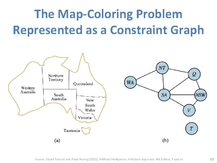 The Map-Coloring Problem Represented as a Constraint Graph Source: Stuart Russell and Peter Norvig