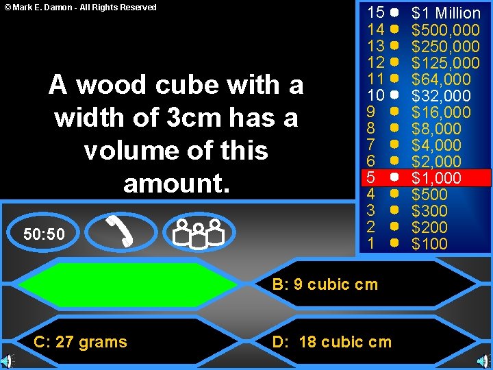 © Mark E. Damon - All Rights Reserved A wood cube with a width