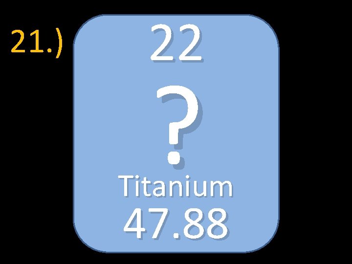 21. ) 22 ? Titanium 47. 88 