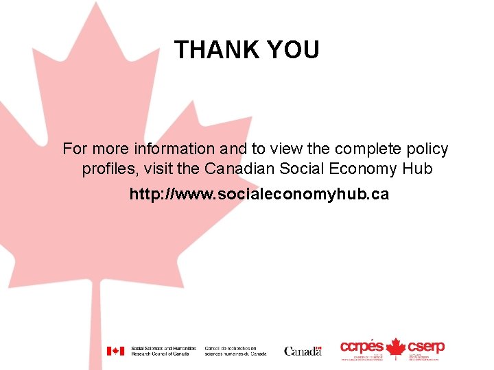 THANK YOU For more information and to view the complete policy profiles, visit the