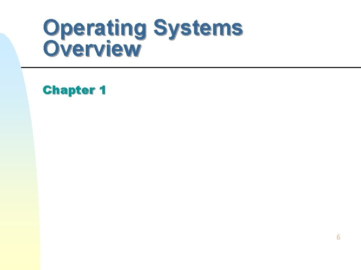 Operating Systems Overview Chapter 1 6 Operating Systems Overview Chapter 1 6
