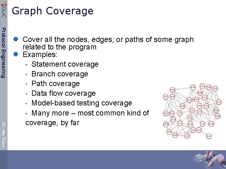 Graph Coverage Protocol Engineering Dr. Amr Talaat l Cover all the nodes, edges, or
