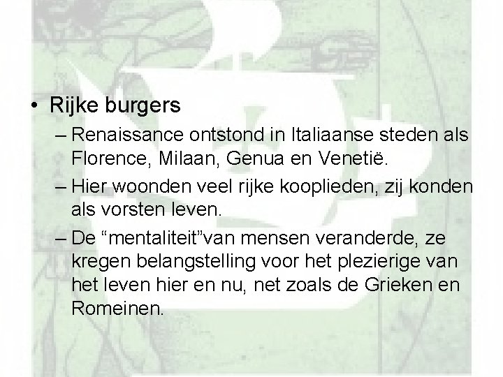 De renaissance 1 2 A Wedergeboorte in Itali