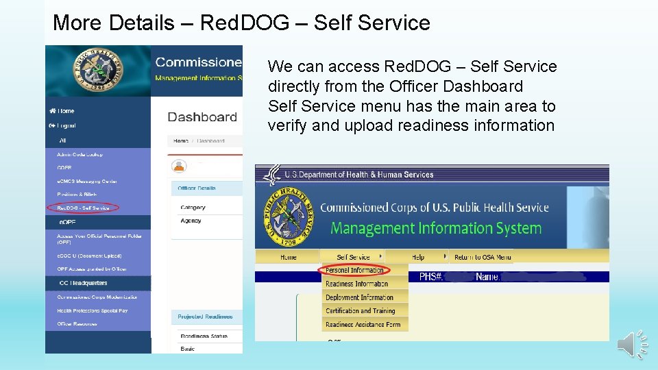 More Details – Red. DOG – Self Service We can access Red. DOG –