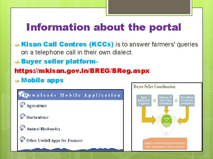 Information about the portal Kisan Call Centres (KCCs) is to answer farmers' queries on