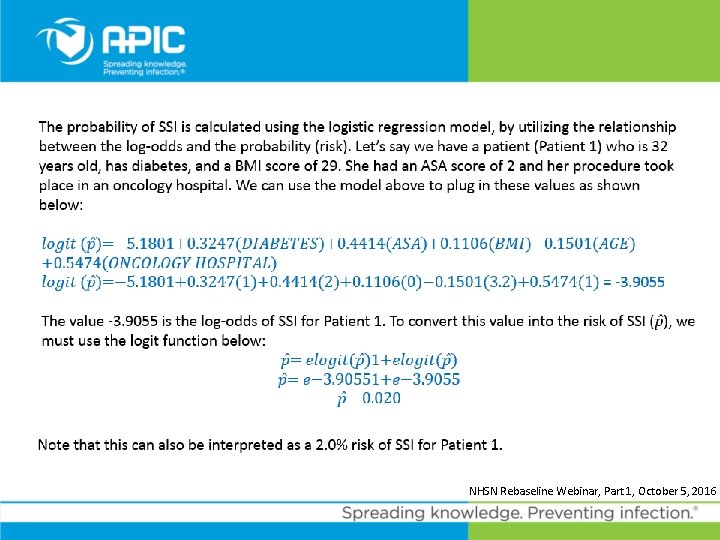 NHSN Rebaseline Webinar, Part 1, October 5, 2016 