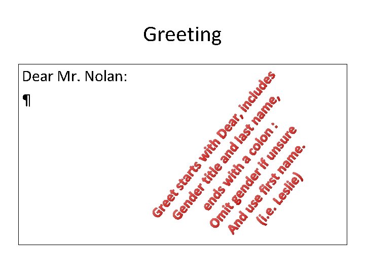 Dear Mr. Nolan: ¶ Gr ee Ge t st nd art er s w