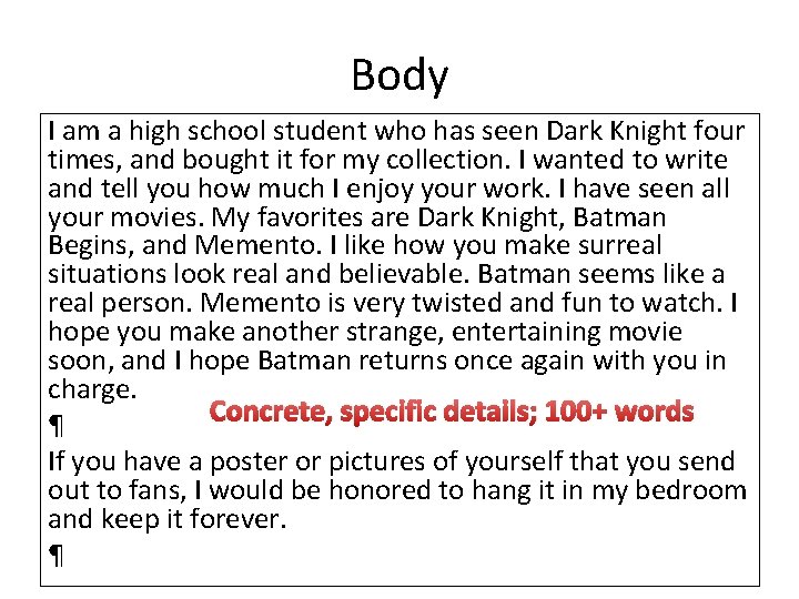 Body I am a high school student who has seen Dark Knight four times,