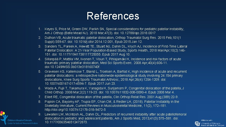 References 1. 2. 3. 4. 5. 6. 7. 8. 9. Keyes S, Price M,