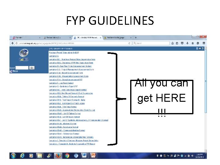 FYP GUIDELINES All you can get HERE !!! 