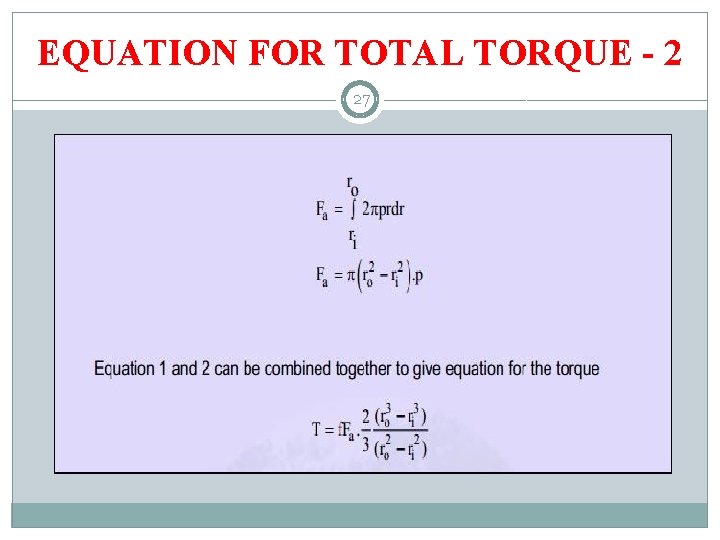 EQUATION FOR TOTAL TORQUE - 2 27 