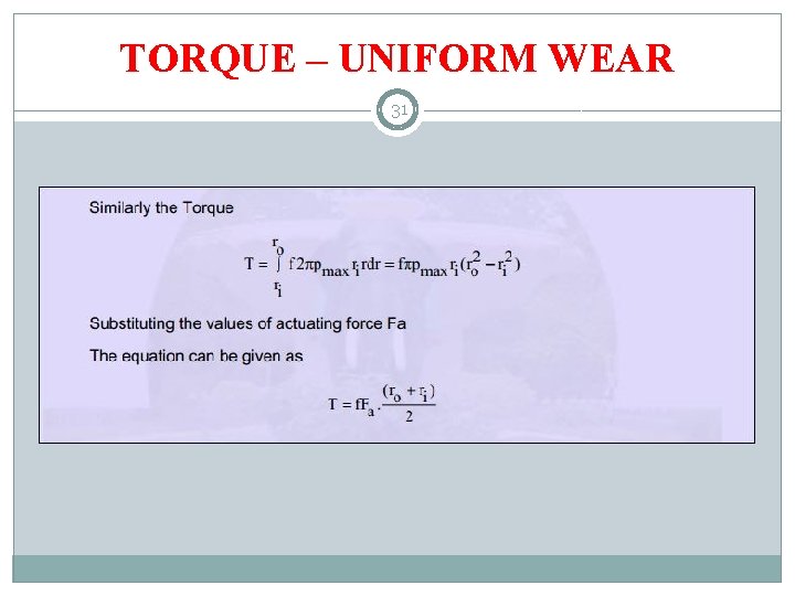 TORQUE – UNIFORM WEAR 31 