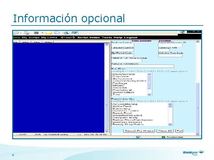 Información opcional 9 