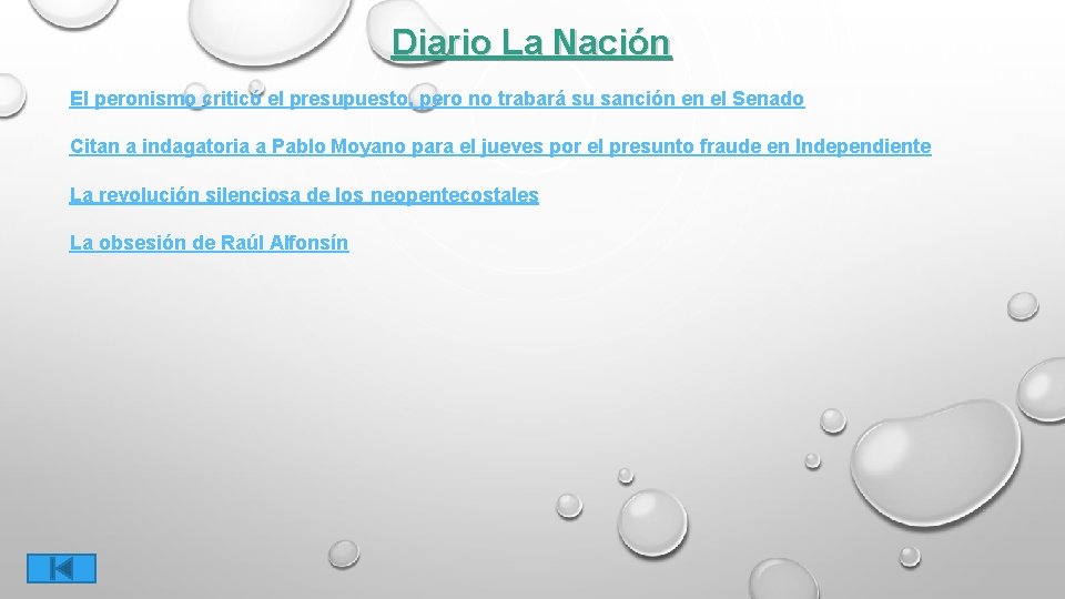 Diario La Nación El peronismo criticó el presupuesto, pero no trabará su sanción en