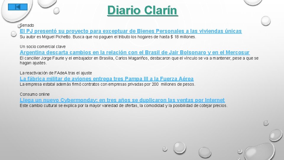 Diario Clarín Senado El PJ presentó su proyecto para exceptuar de Bienes Personales a