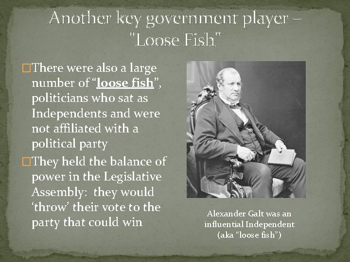 Another key government player – "Loose Fish" �There were also a large number of
