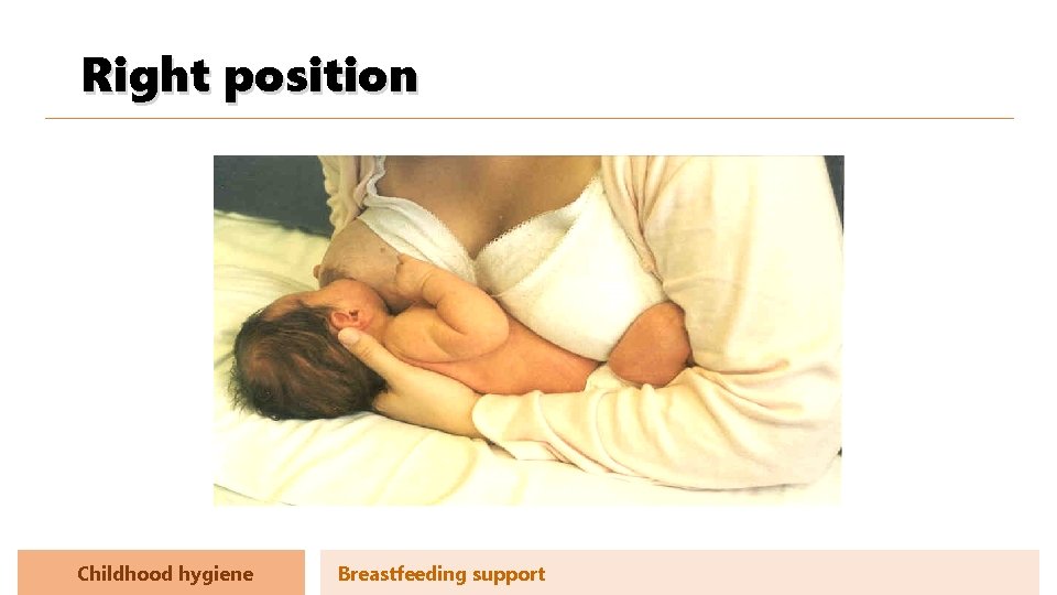 Right position Childhood hygiene Breastfeeding support 