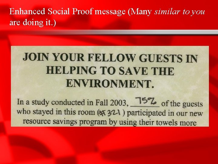 Enhanced Social Proof message (Many similar to you are doing it. ) 