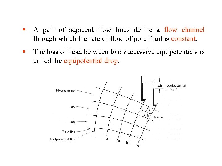§ A pair of adjacent flow lines define a flow channel through which the