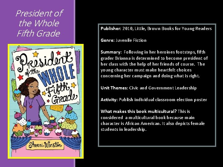 President of the Whole Fifth Grade Publisher: 2010, Little, Brown Books for Young Readers