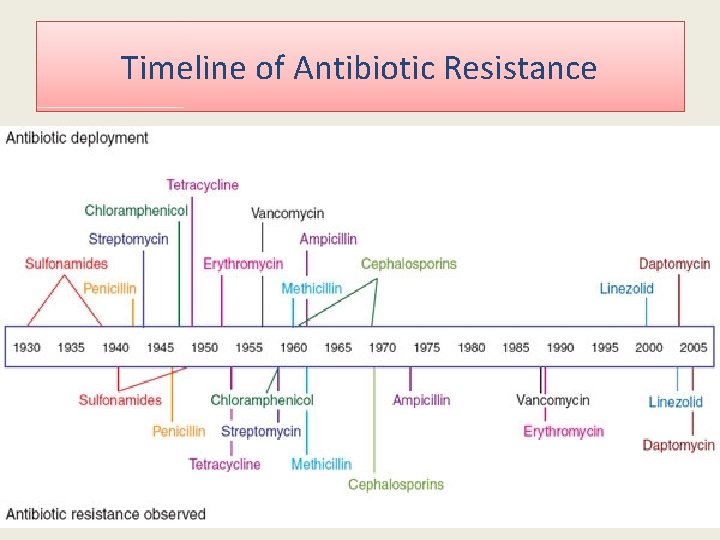 Timeline of Antibiotic Resistance 