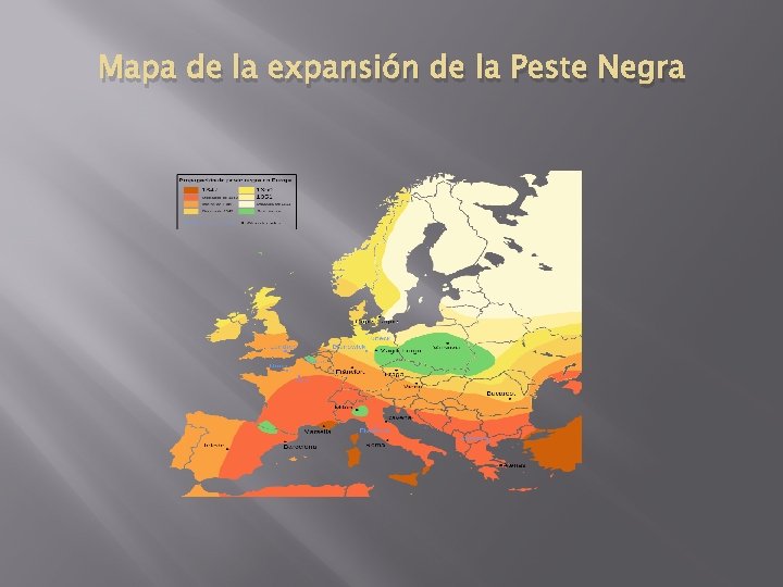 Mapa de la expansión de la Peste Negra 