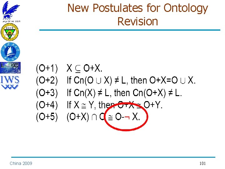 New Postulates for Ontology Revision China 2009 101 