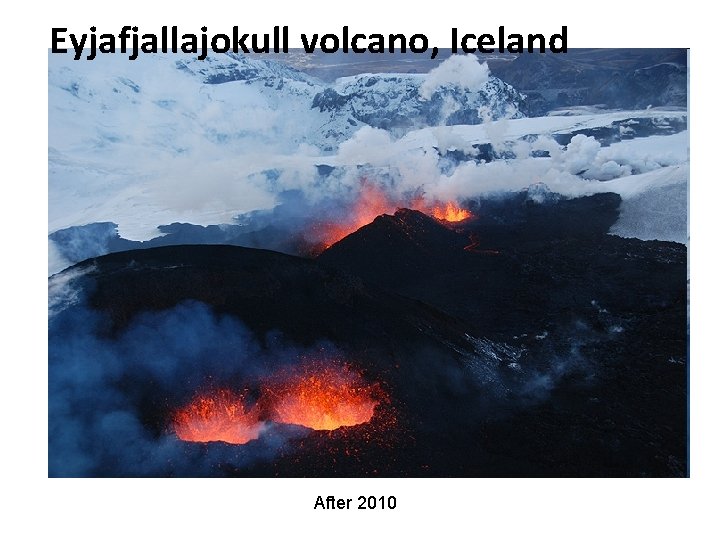 Eyjafjallajokull volcano, Iceland After 2010 