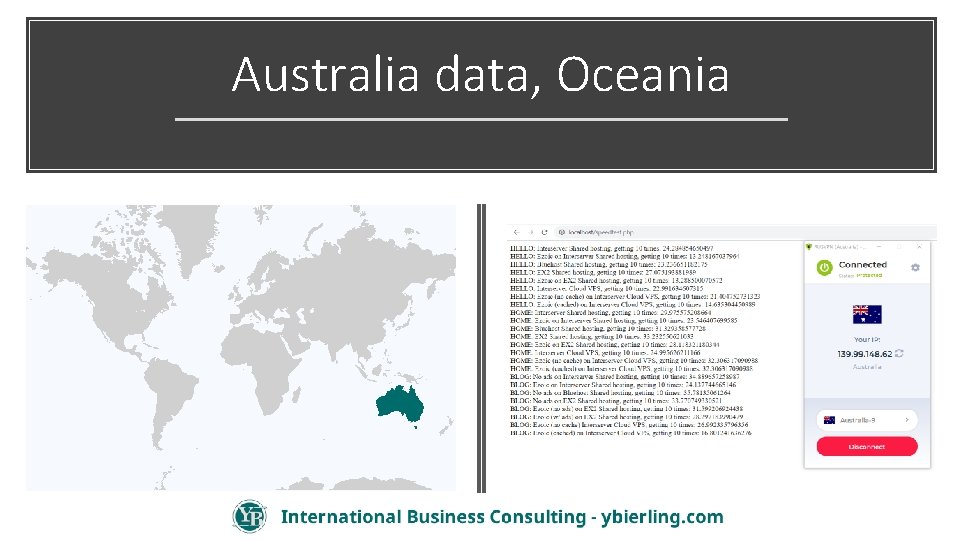 Australia data, Oceania 