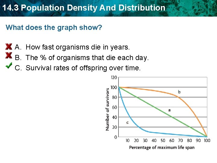 14. 3 Population Density And Distribution What does the graph show? A. How fast 14. 3 Population Density And Distribution What does the graph show? A. How fast