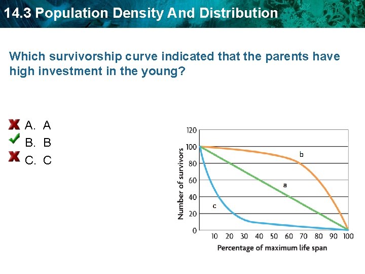 14. 3 Population Density And Distribution Which survivorship curve indicated that the parents have 14. 3 Population Density And Distribution Which survivorship curve indicated that the parents have