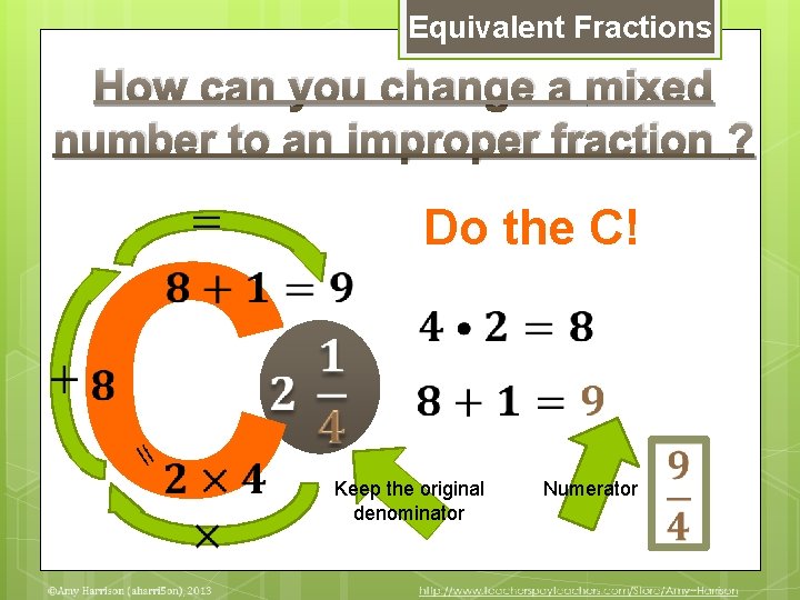 Equivalent Fractions How can you change a mixed number to an improper fraction ?