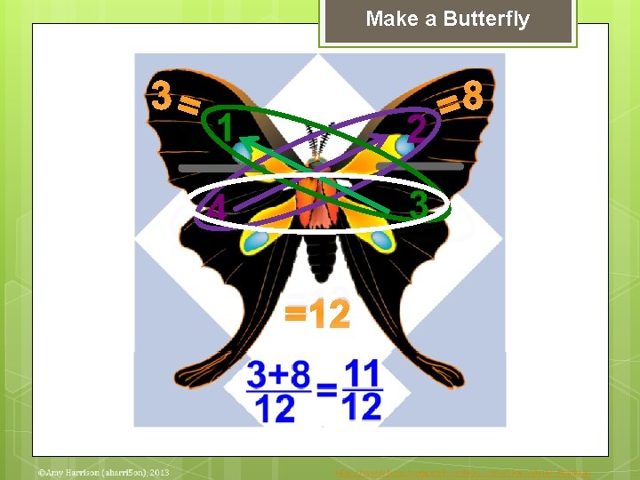 Make a Butterfly 3= =8 =12 
