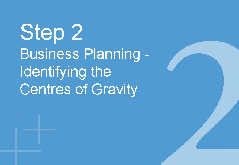Step 2 Business Planning Identifying the Centres of Gravity 
