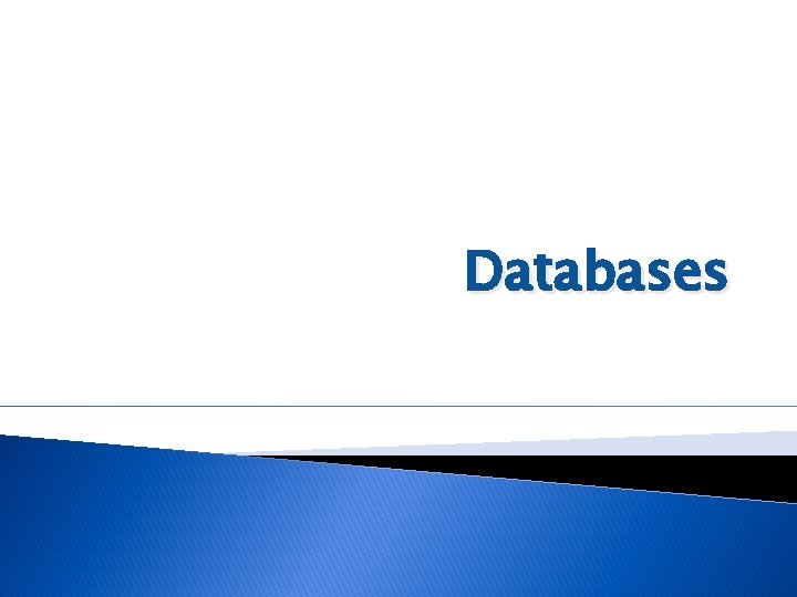 Databases 