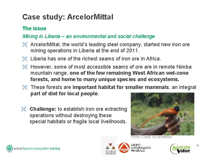Case study: Arcelor. Mittal The issue Mining in Liberia – an environmental and social